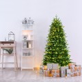 Realistic Pre-Lit Hinged Christmas Tree with Lights and Foot Switch - Gallery View 18 of 37