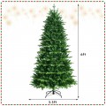 Realistic Pre-Lit Hinged Christmas Tree with Lights and Foot Switch - Gallery View 16 of 37