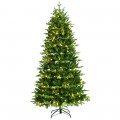 Realistic Pre-Lit Hinged Christmas Tree with Lights and Foot Switch - Gallery View 21 of 37