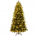 Realistic Pre-Lit Hinged Christmas Tree with Lights and Foot Switch - Gallery View 22 of 37