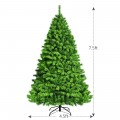 4.5/6.5/7.5 Feet Unlit Artificial Christmas Tree with Metal Stand - Gallery View 25 of 31
