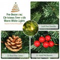 Pre-Lit Christmas Spruce Tree with Tips and Lights - Gallery View 23 of 37
