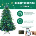 Pre-lit Artificial Hinged Christmas Tree with APP Controlled LED Lights - Gallery View 42 of 42