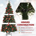 Pre-lit Christmas Hinged Tree with Red Berries and Ornaments - Gallery View 24 of 36