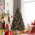 Pre-lit Christmas Hinged Tree with Red Berries and Ornaments - Gallery View 1 of 36