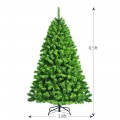 4.5/6.5/7.5 Feet Unlit Artificial Christmas Tree with Metal Stand - Gallery View 4 of 31