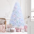 Artificial Christmas Tree with Iridescent Branch Tips and Metal Base - Gallery View 6 of 36