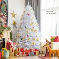 Artificial Christmas Tree with Iridescent Branch Tips and Metal Base - Gallery View 7 of 36