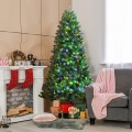6/7/8 Feet Artificial Christmas Tree with Remote-controlled Color-changing LED Lights - Gallery View 19 of 38