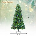 6/7/8 Feet Artificial Christmas Tree with Remote-controlled Color-changing LED Lights - Gallery View 16 of 38