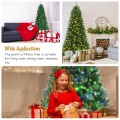 6/7/8 Feet Artificial Christmas Tree with Remote-controlled Color-changing LED Lights - Gallery View 24 of 38