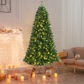 6/7/8 Feet Artificial Christmas Tree with Remote-controlled Color-changing LED Lights - Gallery View 20 of 38