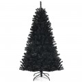 Black Artificial Christmas Halloween Tree with Purple LED Lights - Gallery View 9 of 23