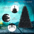 Black Artificial Christmas Halloween Tree with Purple LED Lights - Gallery View 10 of 23