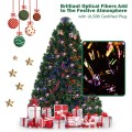 Artificial Pre-Lit Fiber Optic PVC Christmas Tree