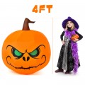 4 Feet Halloween Inflatable Pumpkin with Build-in LED Light - Gallery View 4 of 11