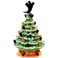 11.5 Inch Pre-Lit Ceramic Hand-Painted Tabletop Halloween Tree - Gallery View 3 of 10