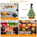11.5 Inch Pre-Lit Ceramic Hand-Painted Tabletop Halloween Tree - Gallery View 5 of 10