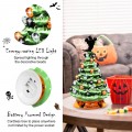 11.5 Inch Pre-Lit Ceramic Hand-Painted Tabletop Halloween Tree - Gallery View 9 of 10