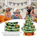 11.5 Inch Pre-Lit Ceramic Hand-Painted Tabletop Halloween Tree - Gallery View 2 of 10