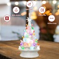 14 Inch Pre-Lit Hand-Painted Ceramic Tabletop Christmas Tree
