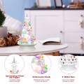 14 Inch Pre-Lit Hand-Painted Ceramic Tabletop Christmas Tree