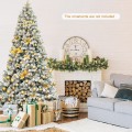 9 Feet Artificial Christmas Tree with Premium Snow Flocked Hinged