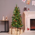 3/4/5 Feet LED Christmas Tree with Red Berries Pine Cones - Gallery View 4 of 29