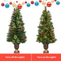3/4/5 Feet LED Christmas Tree with Red Berries Pine Cones - Gallery View 12 of 29