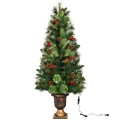 3/4/5 Feet LED Christmas Tree with Red Berries Pine Cones - Gallery View 13 of 29