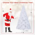 5/6/7/8 Feet White Christmas Tree with Solid Metal Legs - Gallery View 24 of 40