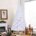 5/6/7/8 Feet White Christmas Tree with Solid Metal Legs - Gallery View 27 of 40