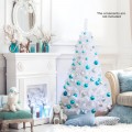 5/6/7/8 Feet White Christmas Tree with Solid Metal Legs - Gallery View 1 of 40