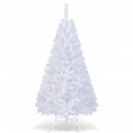 5/6/7/8 Feet White Christmas Tree with Solid Metal Legs - Gallery View 13 of 40