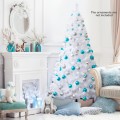 5/6/7/8 Feet White Christmas Tree with Solid Metal Legs - Gallery View 11 of 40