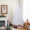 5/6/7/8 Feet White Christmas Tree with Solid Metal Legs - Gallery View 17 of 40
