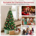 5/6/7/8 Feet Artificial PVC Hinged Christmas Tree with Solid Metal Stand - Gallery View 9 of 40