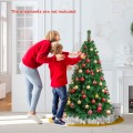 5/6/7/8 Feet Artificial PVC Hinged Christmas Tree with Solid Metal Stand - Gallery View 7 of 40
