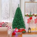 5/6/7/8 Feet Artificial PVC Hinged Christmas Tree with Solid Metal Stand - Gallery View 6 of 40
