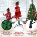 5/6/7/8 Feet Artificial PVC Hinged Christmas Tree with Solid Metal Stand - Gallery View 2 of 40