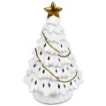 11 Inch Pre-Lit Ceramic Hollow Christmas Tree with LED Lights