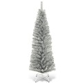 6 Feet Artificial Pencil Christmas Tree with Electroplated Technology - Gallery View 13 of 19