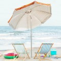 6.5 Feet Beach Umbrella with Sun Shade and Carry Bag without Weight Base - Gallery View 24 of 34