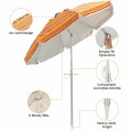6.5 Feet Beach Umbrella with Sun Shade and Carry Bag without Weight Base - Gallery View 28 of 34