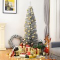 6 Feet Artificial Pencil Christmas Tree with Electroplated Technology - Gallery View 17 of 19