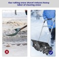 Rolling Snow Pusher Shovel with Adjustable Handle - Gallery View 6 of 8