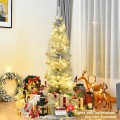 6 Feet Artificial Pencil Christmas Tree with Electroplated Technology - Gallery View 11 of 19