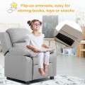 Kids Deluxe Headrest Recliner Sofa Chair with Storage Arms - Gallery View 23 of 31