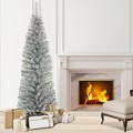 6 Feet Artificial Pencil Christmas Tree with Electroplated Technology - Gallery View 16 of 19