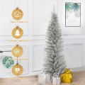 6 Feet Artificial Pencil Christmas Tree with Electroplated Technology - Gallery View 12 of 19